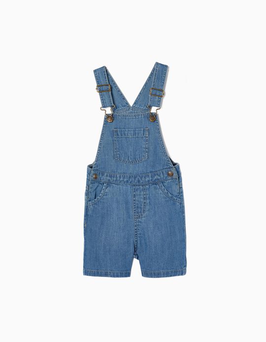 Cotton Shorts-Dungarees for Baby Boys, Blue