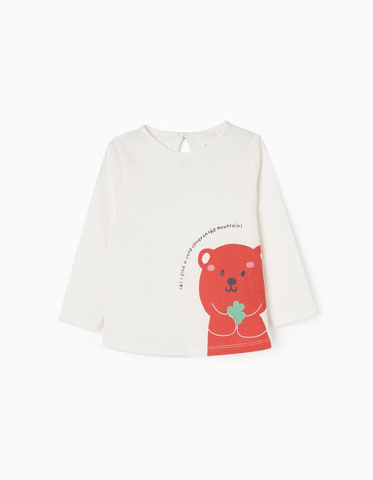 Comprar Online T-shirt de Manga Comprida para Bebé Menina 'Trevo', Branco