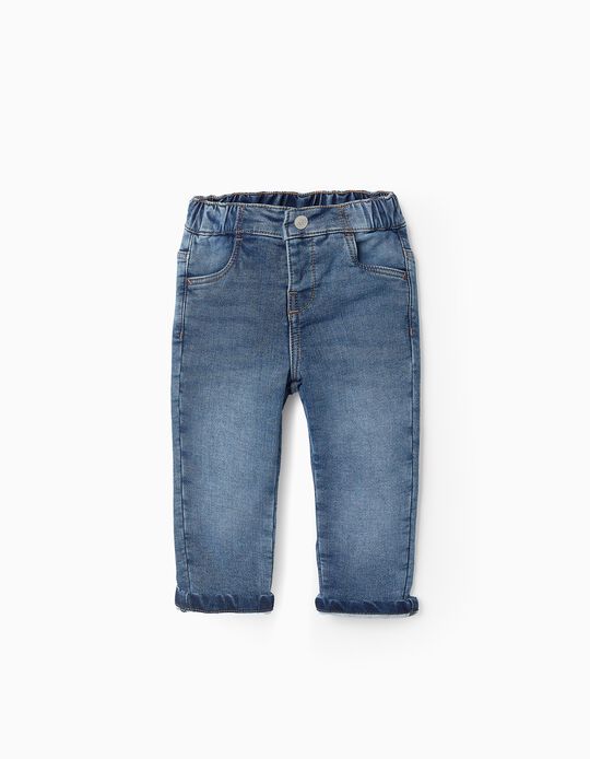 Buy Online Slim Fit Denim Trousers for Baby Boys, Blue