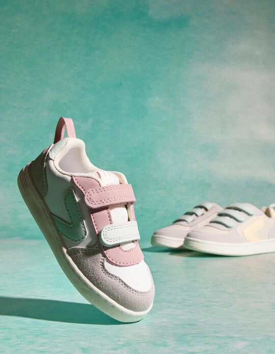 Synthetic Leather Trainers for Girls 'Move', Multicolour