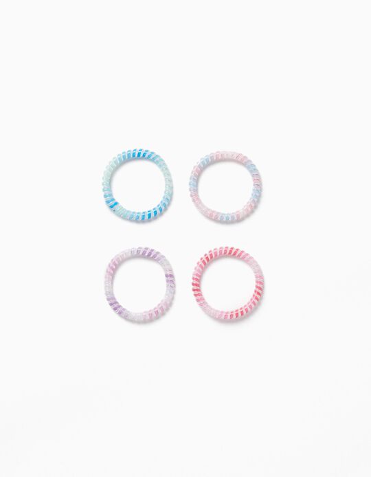 Pack of 4 Hair Elastics for Baby and Girl, Multicolour