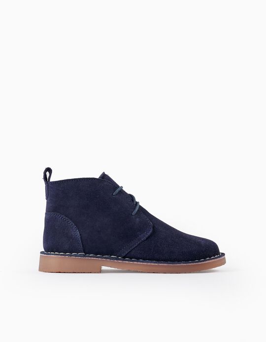Suede Boots for Boys, Dark Blue