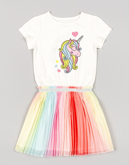 Comprar Online Vestido com Saia de Tule para Menina 'Unicórnio', Multicolor