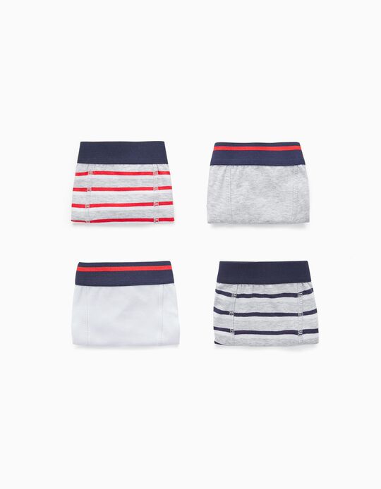 4 Boxer Shorts for Boys 'Stripes', Multicoloured