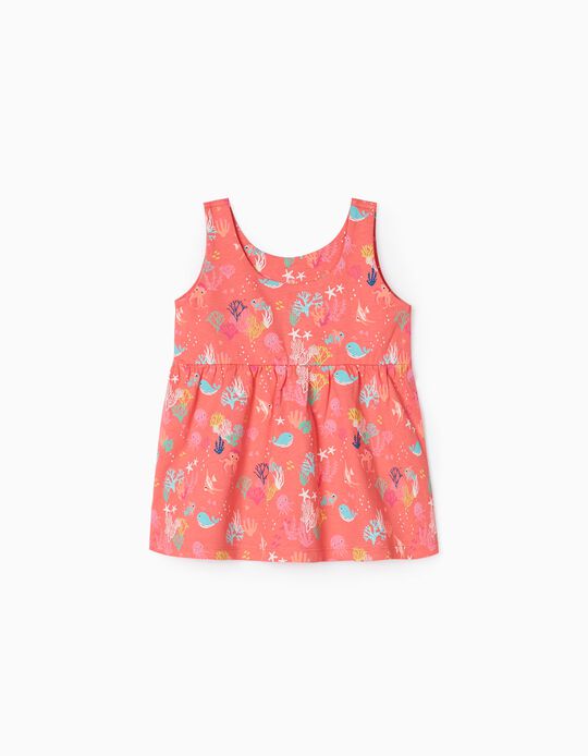 Strappy Top for Baby Girls 'Undersea', Coral