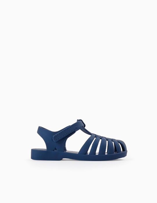 Sandálias de Borracha para Bebé Menino 'Jellyfish', Azul Escuro