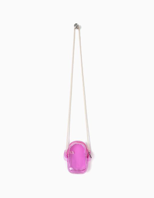 Crossbody Bag for Girls 'Cactus', Pink Transparent