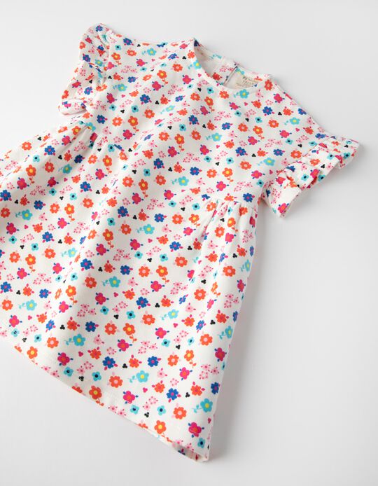 Floral Dress For Baby Girls, Multicoloured