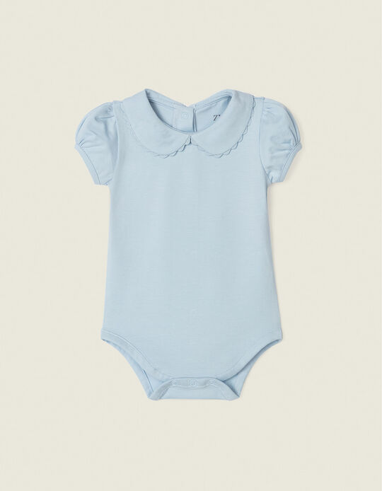 Long Sleeve Bodysuit for Newborn Baby Girls, Blue