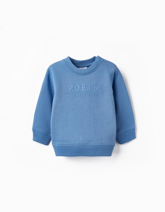 Cotton Sweatshirt for Baby Boys 'Poets', Blue