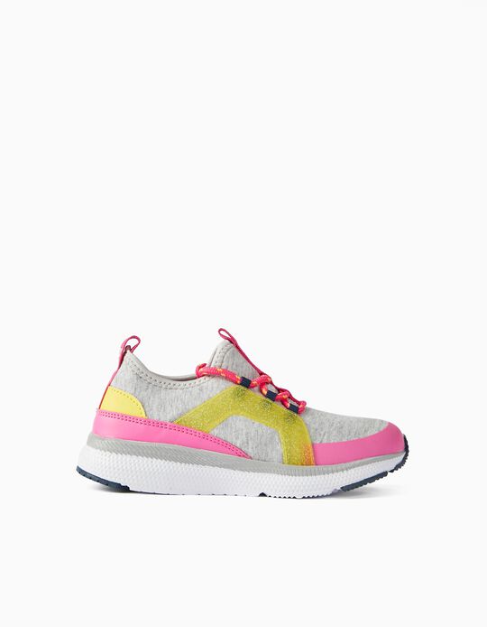 Trainers for Girls 'ZY Superlight Runner', Grey/Pink/Yellow