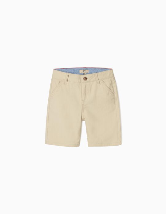 Textured Shorts for Boys 'B&S', Beige