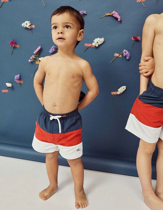 Swim Shorts UPF 80 for Baby Boys, Multicoloured