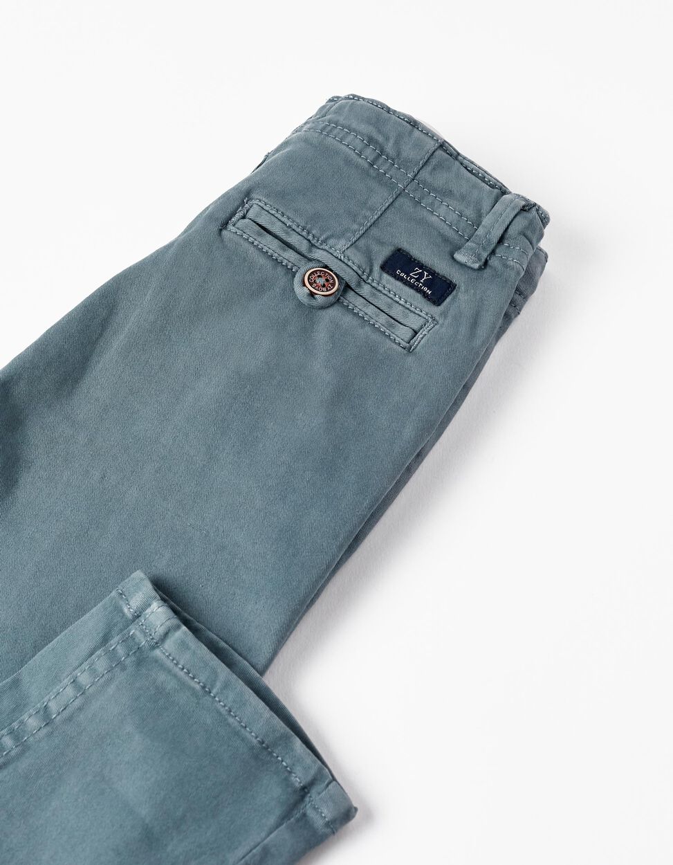 Comprar Online Calças em Sarja de algodão para Menino 'Slim Fit', Azul