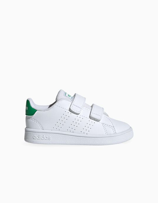 Baskets bébé 'Adidas Advantage', blanc/vert