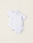 Pack of 2 Cotton Bodysuits for Newborns, White