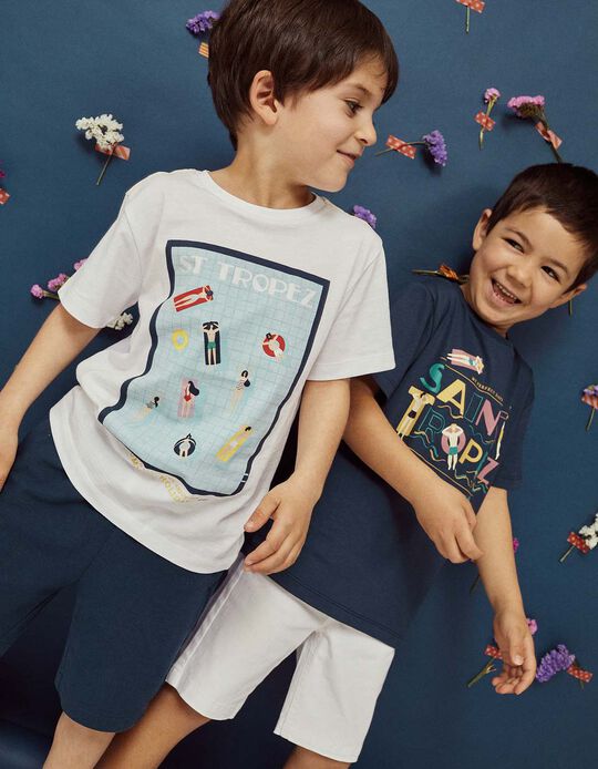 Camiseta para Niño 'Saint Tropez', Blanca