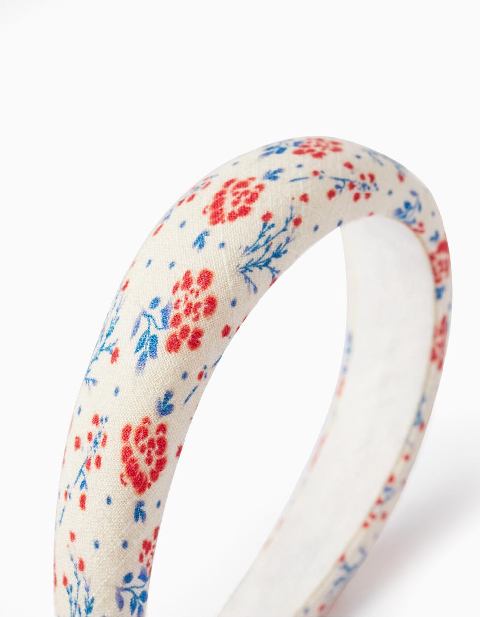 Buy Online Headband with Floral Pattern for Girls, Beige/Blue/Red