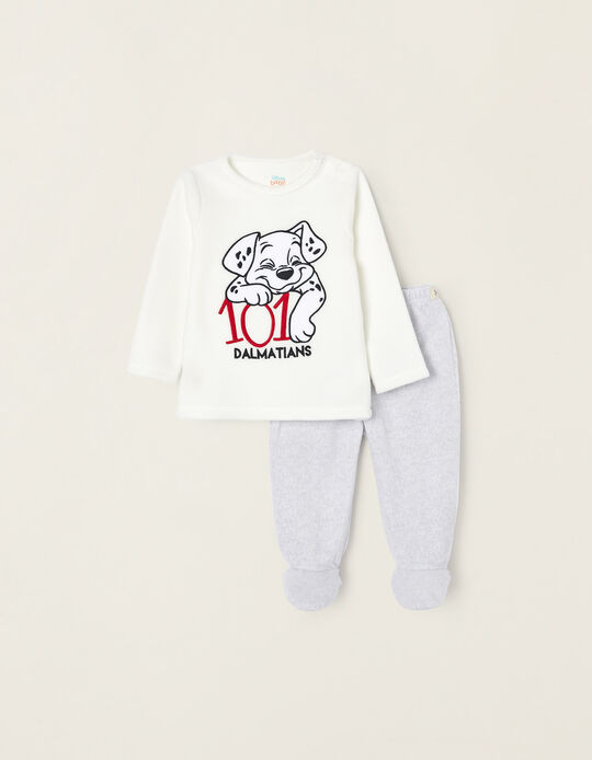 Pijama Polar para Bebé '101 Dálmatas', Blanco/Gris