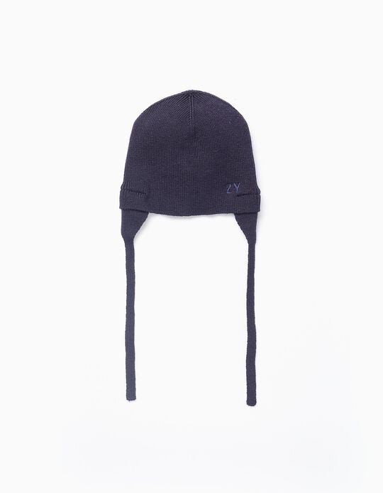 Comprar Online Gorro com Tiras Laterais para Bebé, Azul Escuro