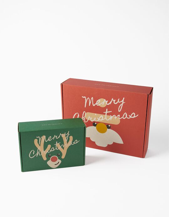 Caixa Presente Pequena 'ZY Merry X-Mas', Verde
