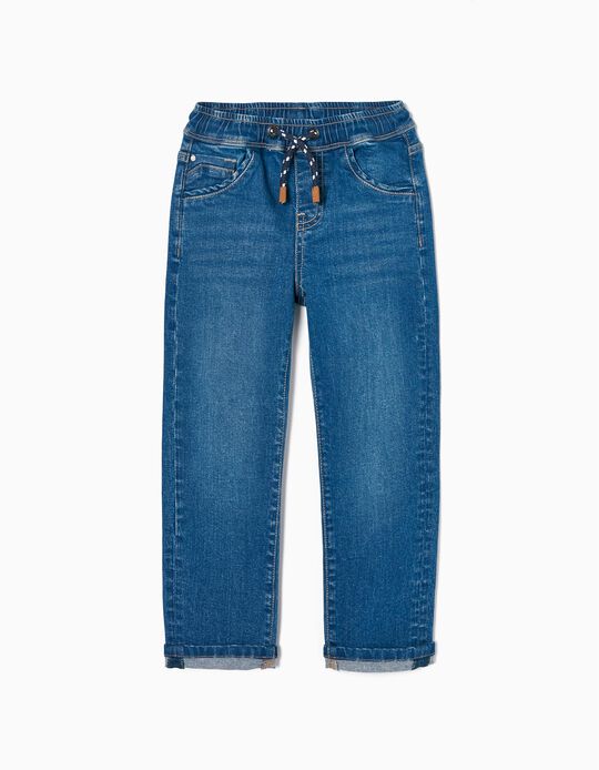 Sporty Cotton Jeans  for Boys 'Slim Fit', Blue