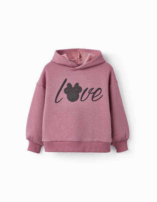 Hooded Sweatshirt with Sequins for Girls 'Minnie', Lilac