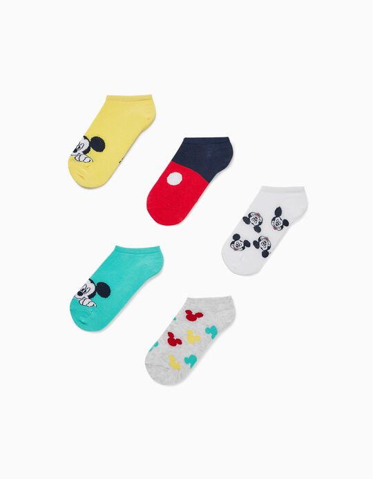 5 Pairs of Socks for Boys 'Mickey', Multicoloured