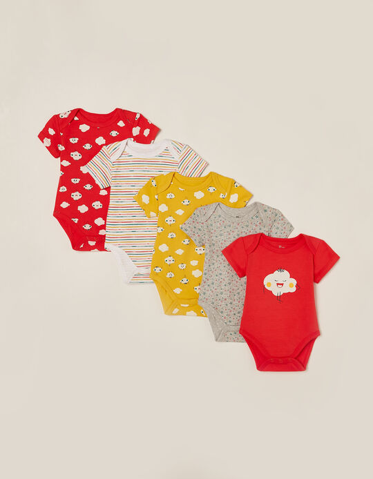 5 Bodysuits for Babies 'Clouds', Multicoloured