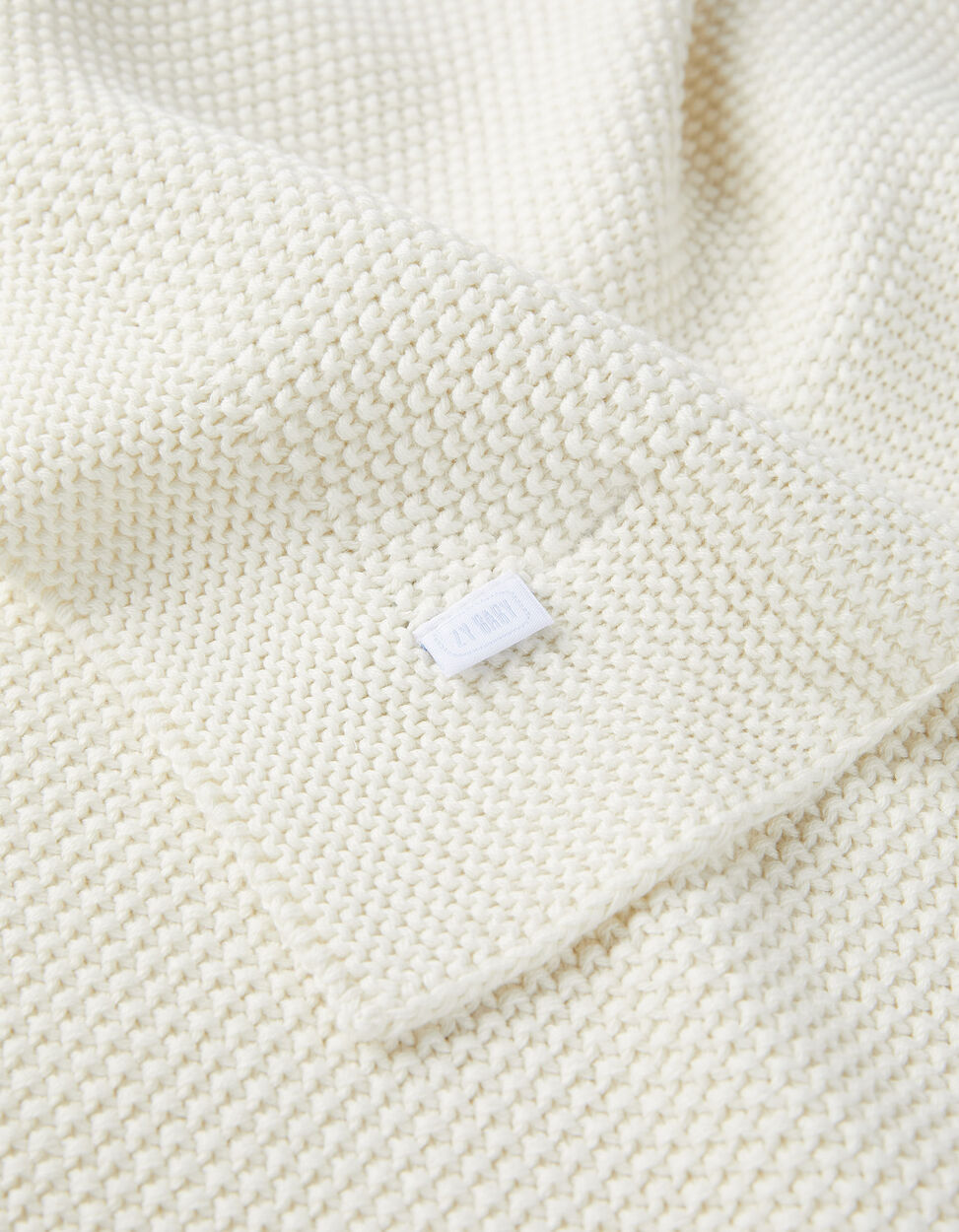 Knitted Blanket Plain 75X90Cm Zy Baby White