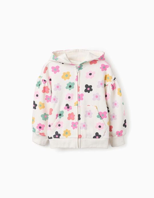 Buy Online Hooded Jacket for Girls 'Flower Power', Multicolour