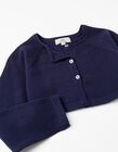 Buy Online Knitted Bolero Jacket for Girls, Dark Blue