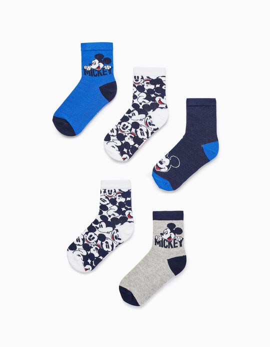 5-Pack Cotton Socks for Boys 'Mickey', Multicoloured