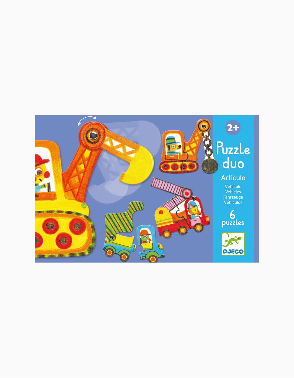 Articulated Vehicle Puzzle Djeco 2Y+