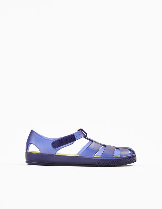 Rubber Sandals for Children 'ZY Jelly', Dark Blue/Yellow
