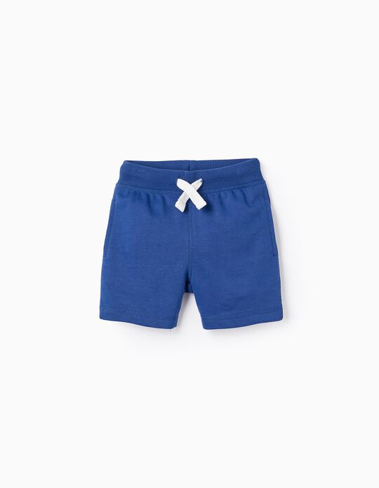 Cotton Sport Shorts for Baby Boys, Dark Blue