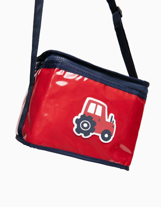 Thermal Lunch Bag for Boys 'Tractor', Red