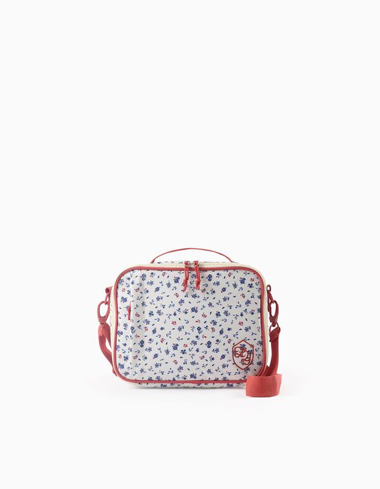 Buy Online Floral Insulated Lunch Bag for Girls, Beige/Orange