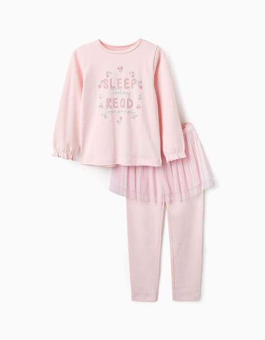Comprar Online Pijama Brilha no Escuro com Saia de Tule para Menina 'Read', Rosa
