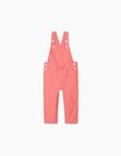Twill Dungarees for Baby Girls, Pink