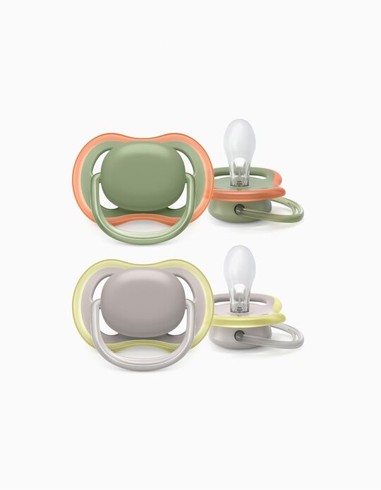 Comprar Online 2 Chupetes Ultra Air Silicona Neutral 6-18M Philips/Avent