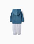Acheter en ligne Manteau + Pantalon Gratté pour Bébé Garçon 'Signes de Circulation', Turquoise/Gris
