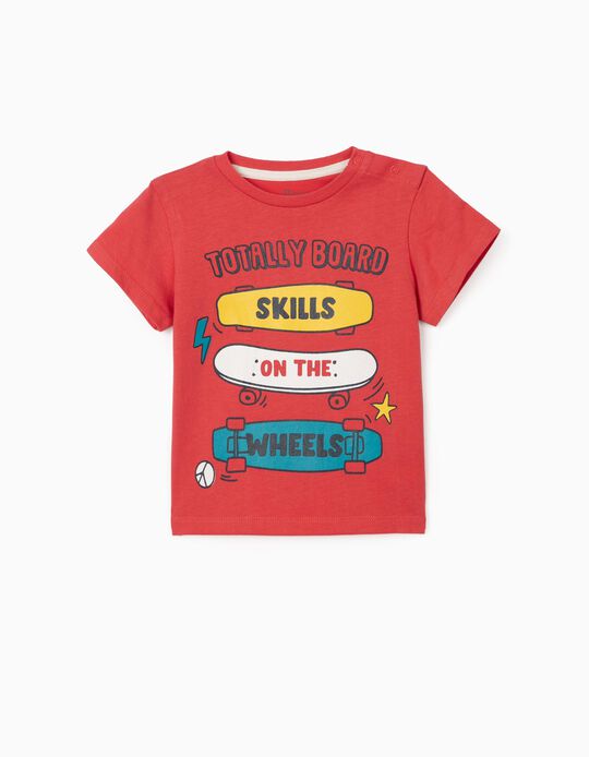 Camiseta para Bebé Niño 'Board', Rojo