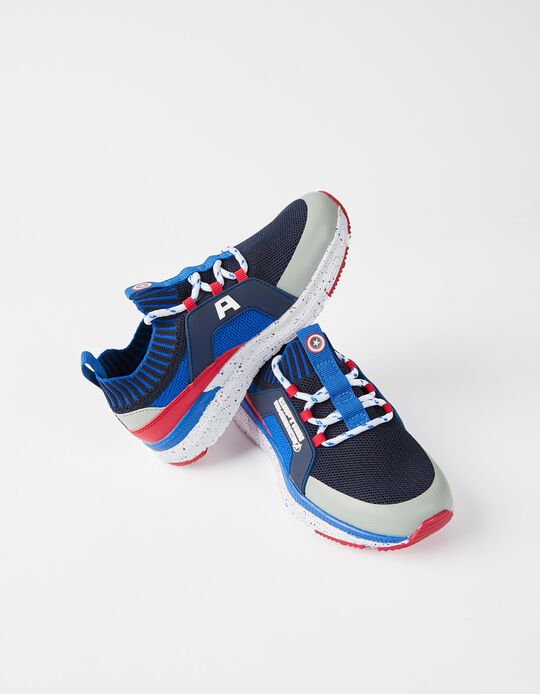Trainers for Boys 'Captain America', Blue
