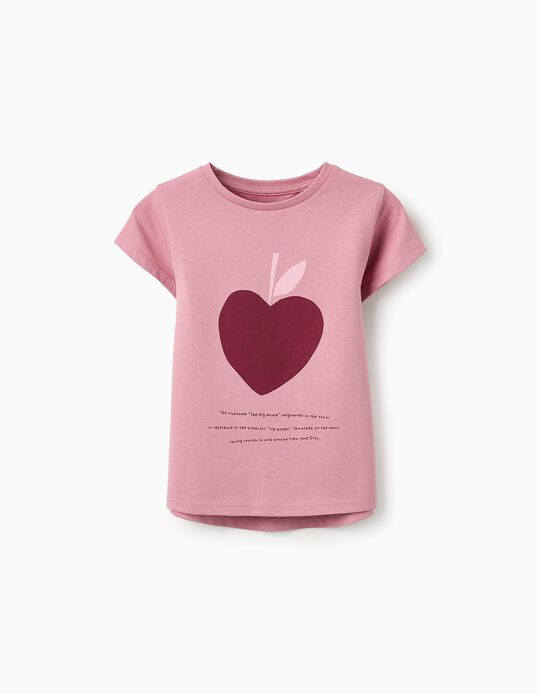 Comprar Online T-shirt de Algodão para Menina 'Big Apple', Rosa