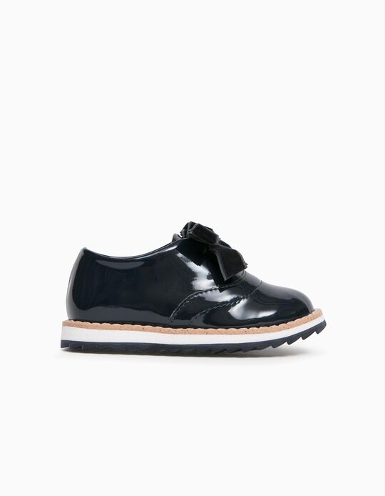 Patent Shoes for Baby Girls, Dark Blue