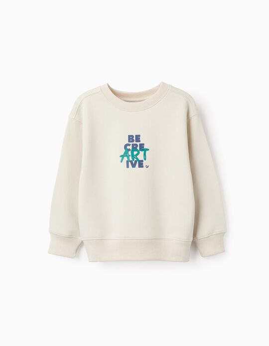 Comprar Online Sweat Cardada para Menino 'CreARTive'', Bege