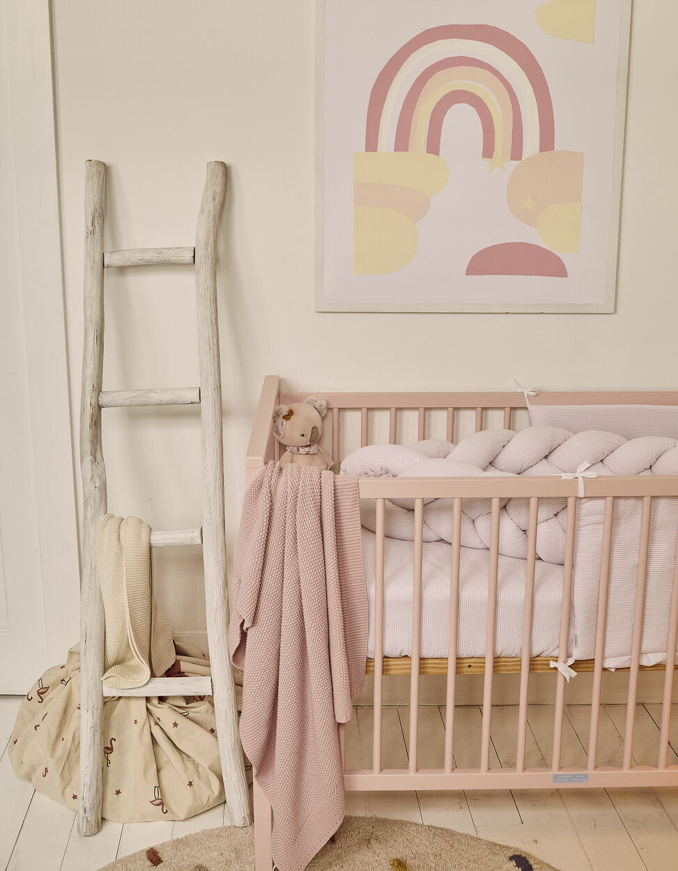 Knitted Blanket Plain 75X90Cm Zy Baby Pink