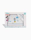 3-Piece Sheet Set 120x60cm Mickey Disney, White/Blue