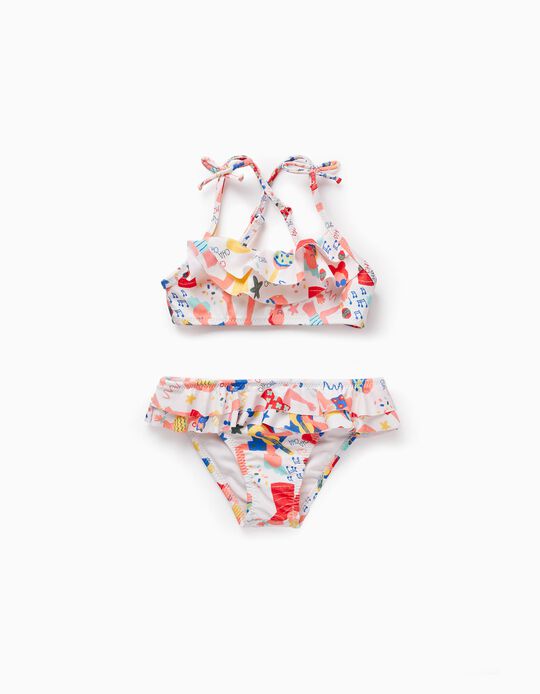UPF80 Bikini with Pattern for Girls, Multicolour